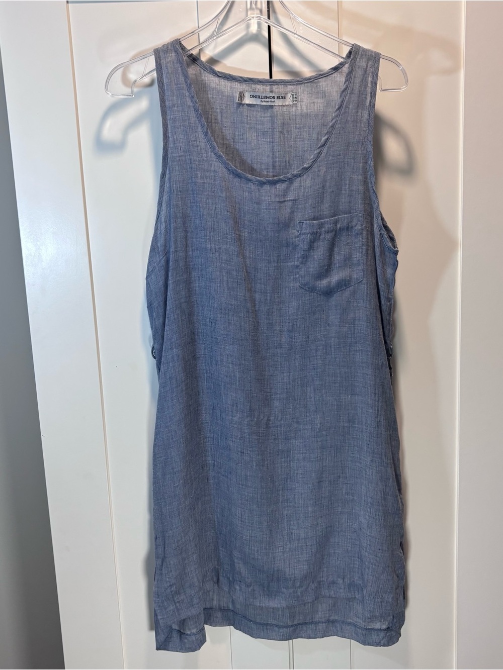 100% Cotton Something Else by Natalie Wood shift dress sheer women's size 6